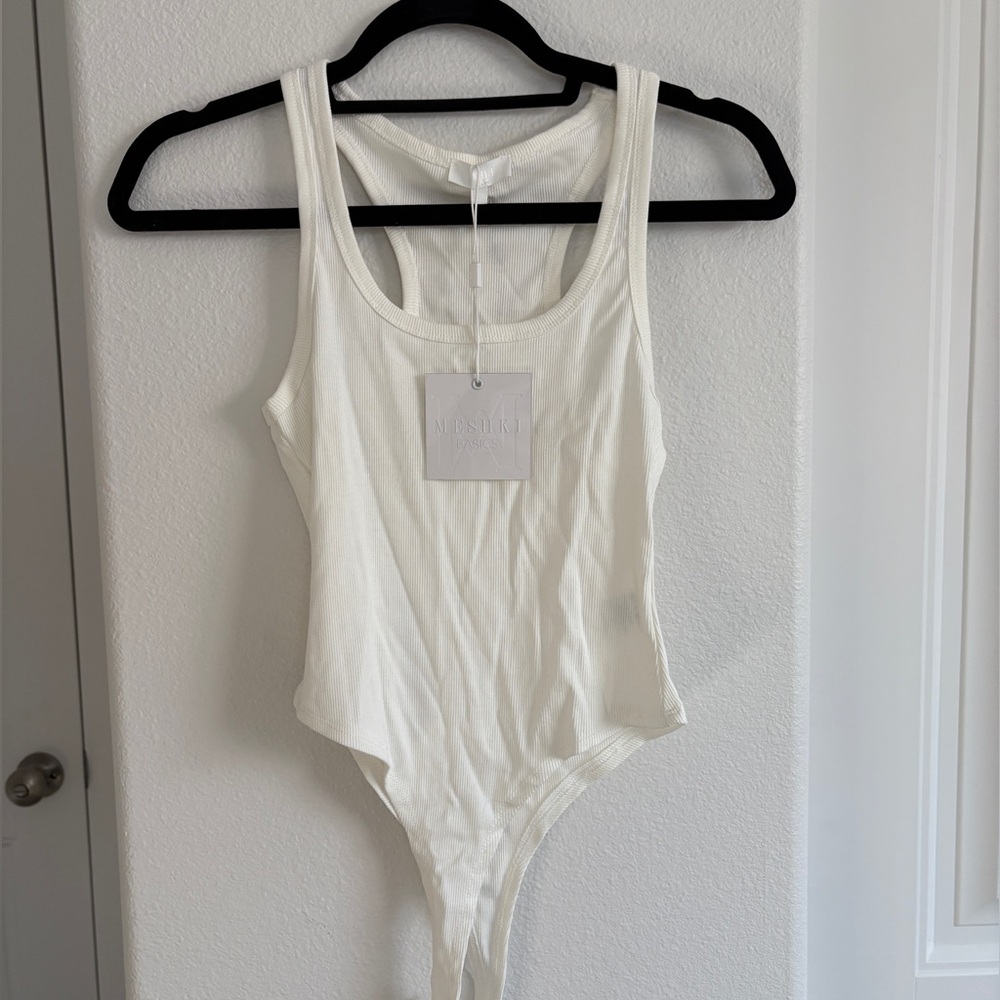 Meshki London Ribbed Racer Back Bodysuit